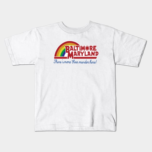 Baltimore Maryland - Reading rainbow Kids T-Shirt by TreemanMorse